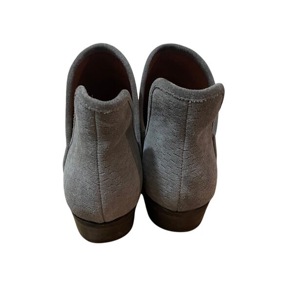Lucky‎ Brand Women's 11 Taupe Laser Cut Seude Leather Baley Ankle Bootie Slip On - Picture 4 of 9